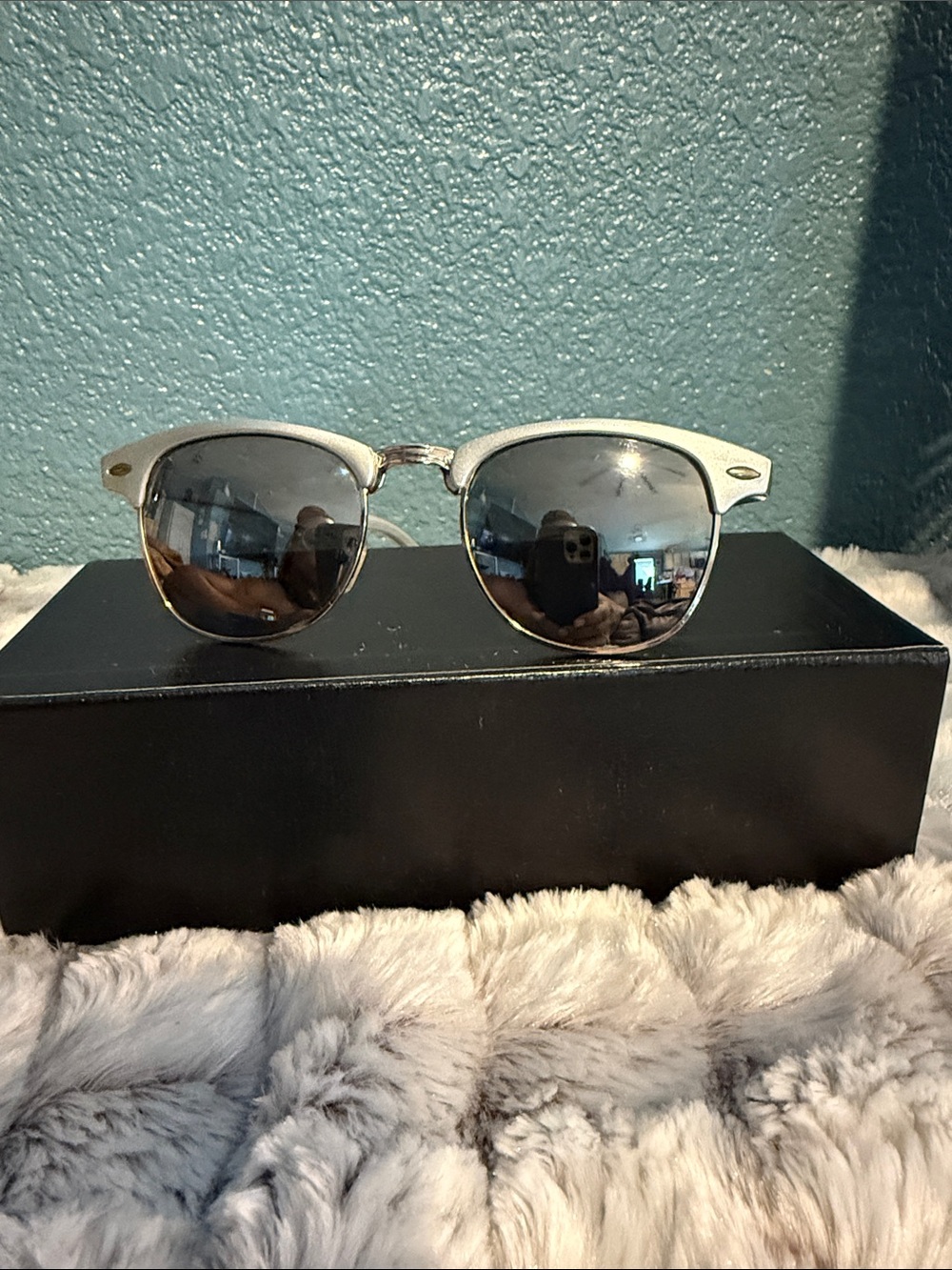 Betsey Johnson Silver Frame Sunglasses with Dark Lenses